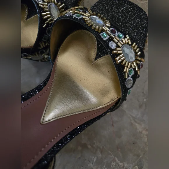 GB Gianni Bini Enchant-Ment Bead Embellished Platform Sandals.  Size  7 - Picture 5 of 10